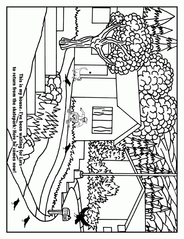 612x792 Neighborhood Map Coloring Page'4213