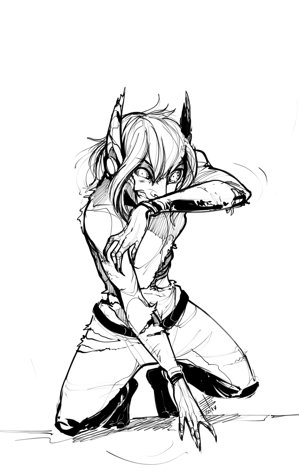 1024x1625 Inktober Steampunk Day 1 The Wicked Cyborg By Miapet