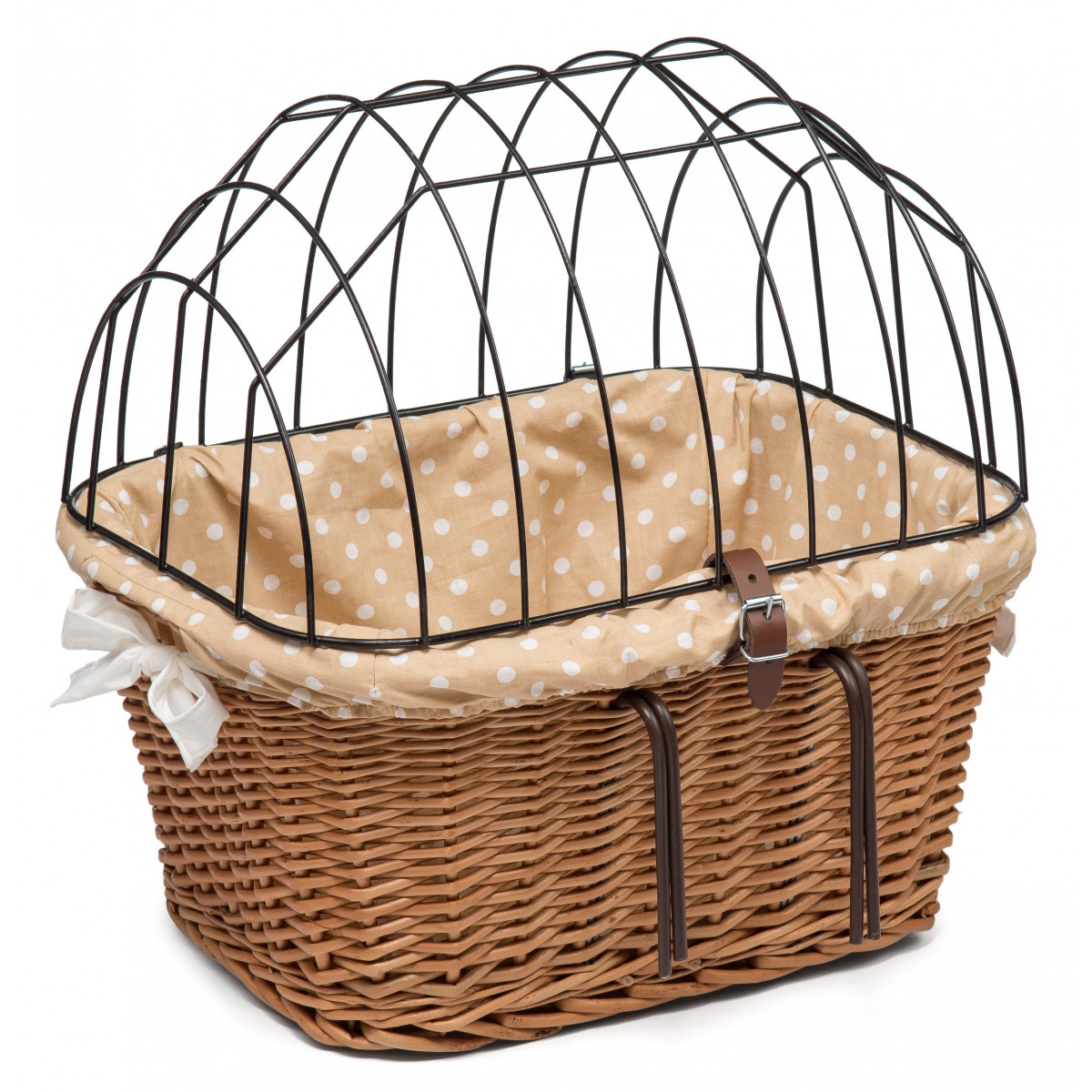 1200x1200 Wicker Bicycle Pet Carrier Basket With Liner