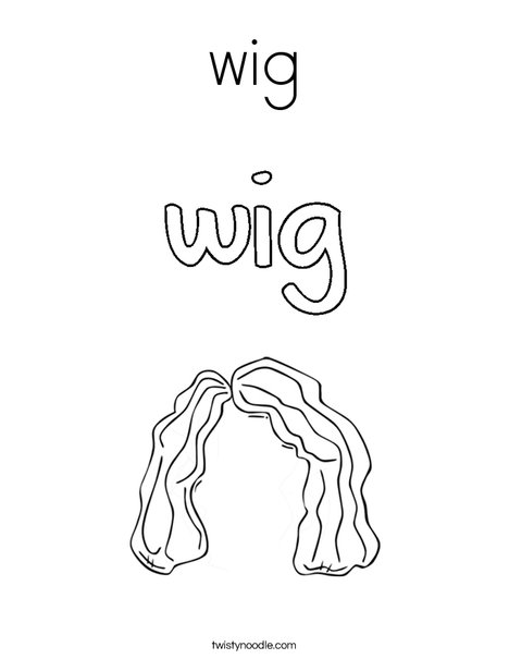 468x605 Wig Coloring Page