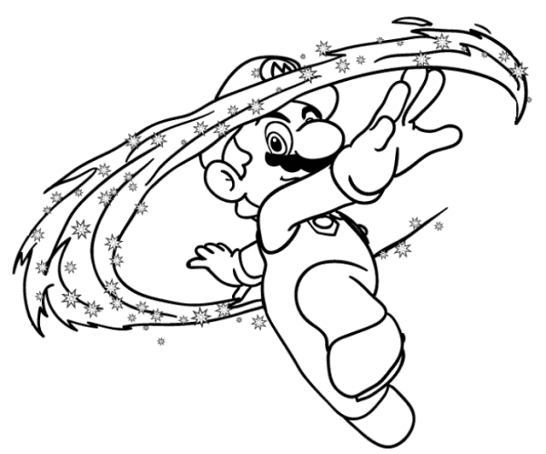 600x499 Wii Super Mario Galaxy 2 Coloring Pages