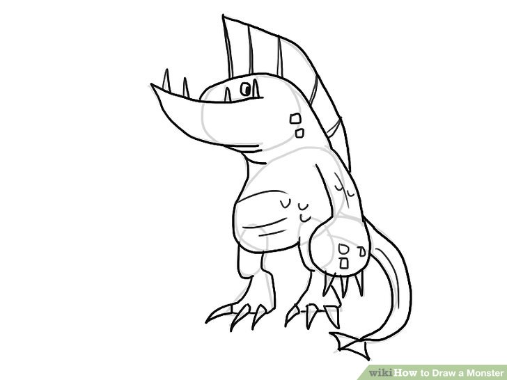 728x546 4 Easy Ways To Draw A Monster (With Pictures)