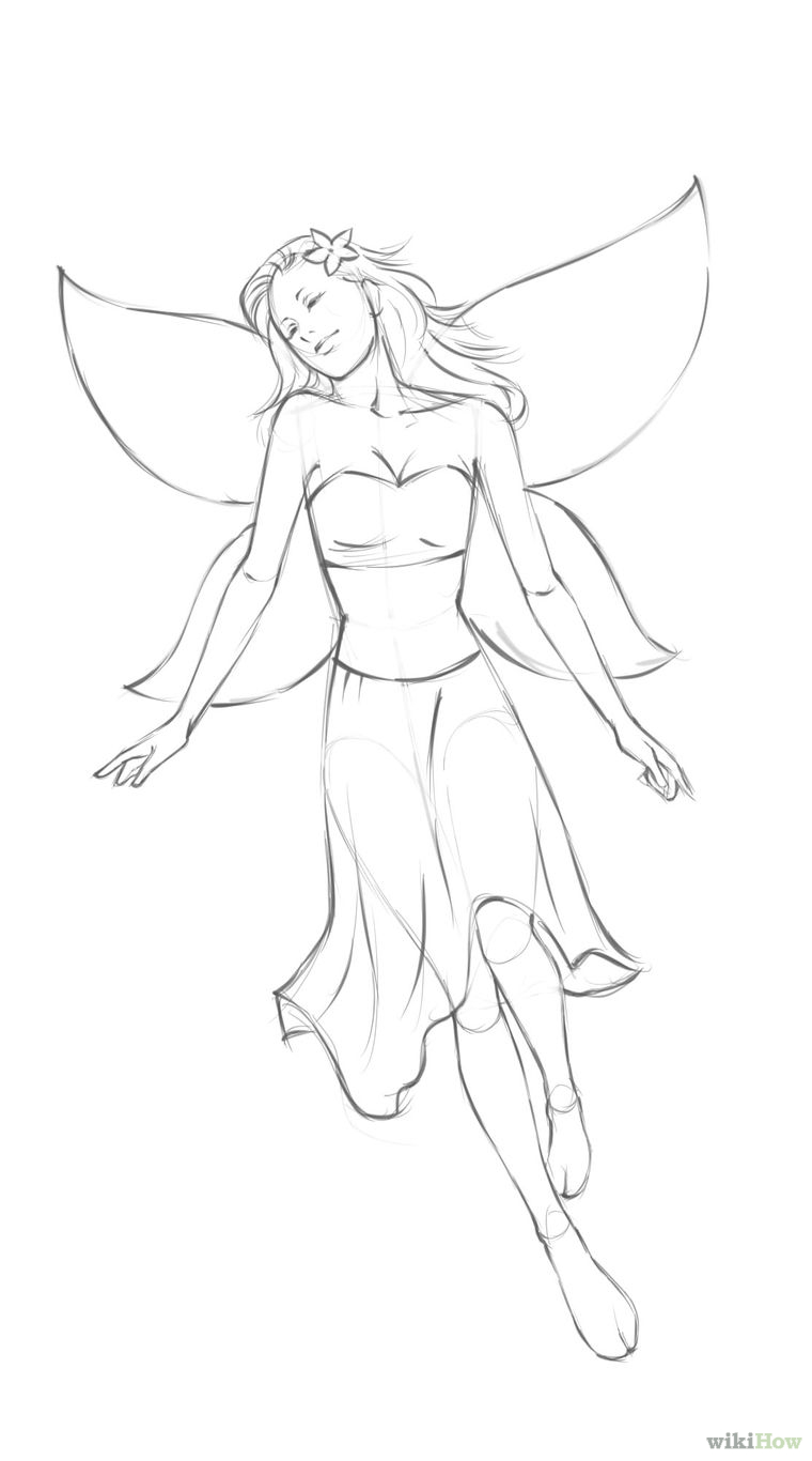 760x1366 How To Draw A Simple Fairy 8 Steps (With Pictures)
