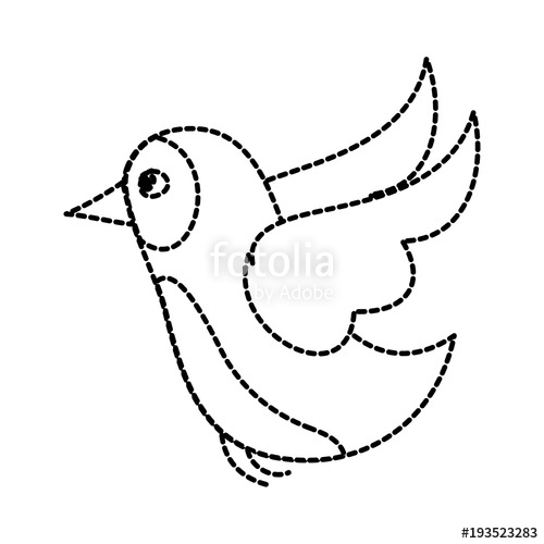 500x500 Flying Bird Wild Life Natural Animal Vector Illustration Sticker