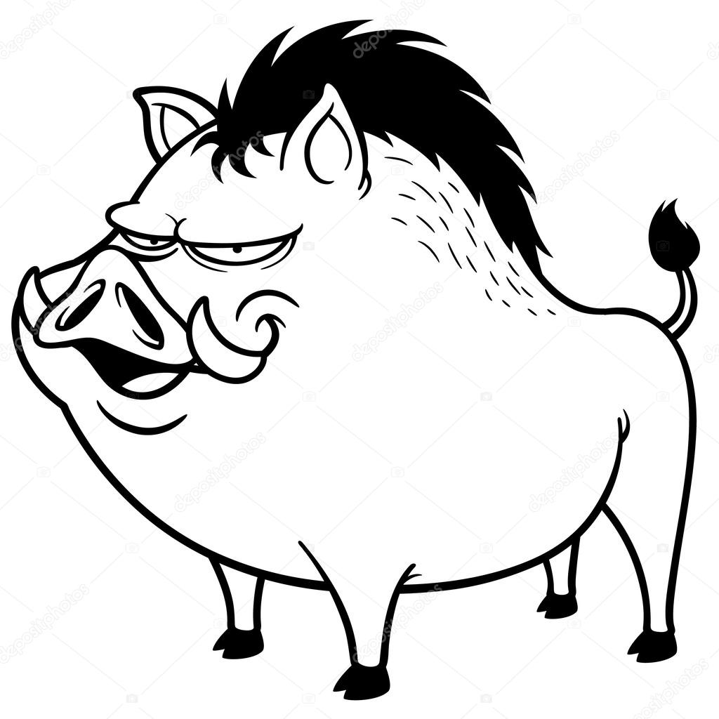1024x1024 Wild Boar Stock Vector Sararoom