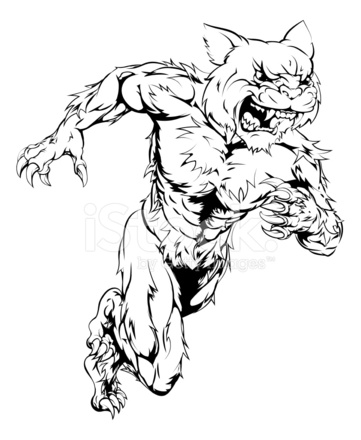 361x440 Wildcat Sports Mascot Running Stock Vector