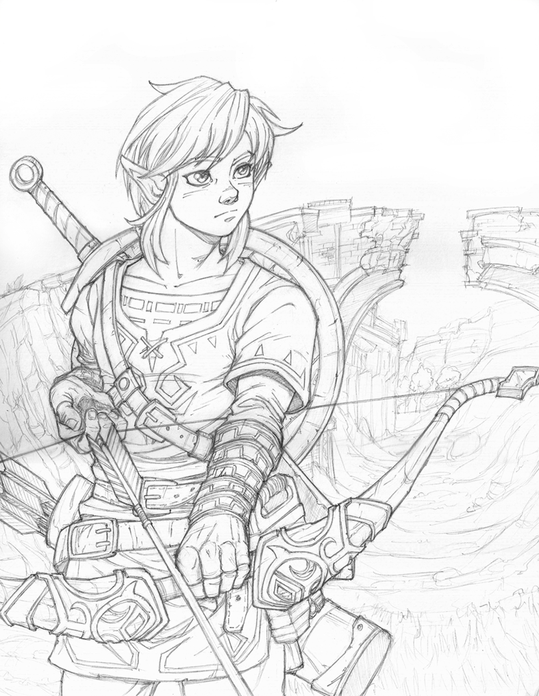 787x1016 Link Breath Of The Wild By Muglo