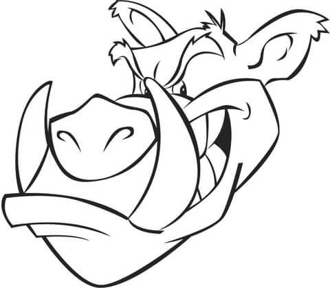 480x419 Angry Wild Boar Coloring Page Free Printable Coloring Pages