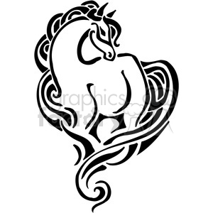 300x300 Royalty Free Wild Horse Design 018 385482 Vector Clip Art Image