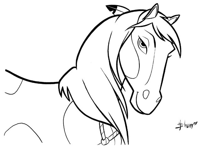 642x473 Wild Horse Coloring Pages Spirit Stallion Of The Cimarron (2002