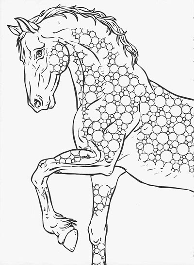 400x545 Wild Horses Creative Escape Coloring Book