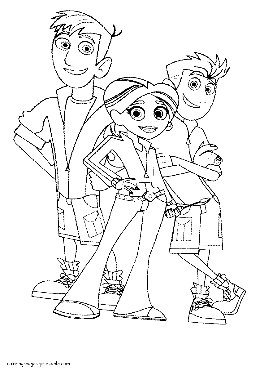 895x1196 Wild Kratts Protagonists Coloring Pages Short Monsters