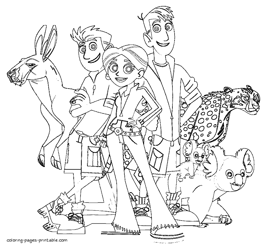 895x822 Wild Kratts Coloring Pages 04 Party Stuff Wild