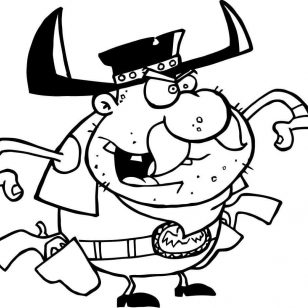 308x308 Free Printable Wild West Coloring Pages