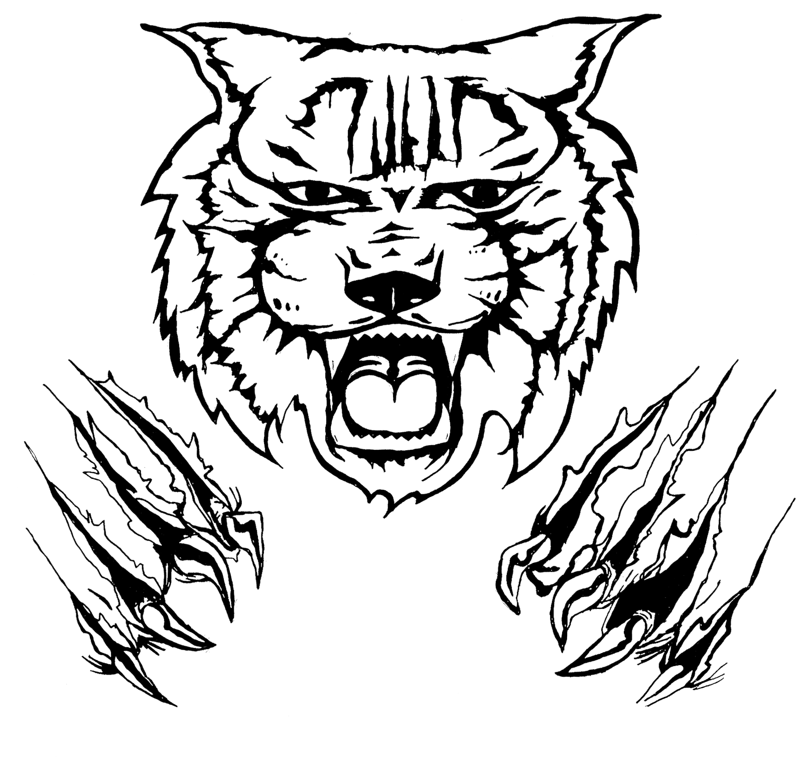 1600x1516 Simple Wildcat Drawing Images Amp Pictures Becuo, Northwestern