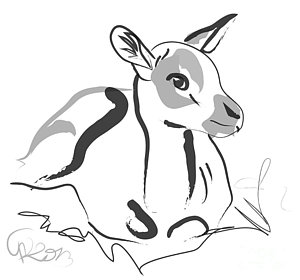 300x280 Deer Drawing Paintings