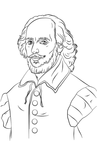 333x480 William Shakespeare Coloring Page Free Printable Coloring Pages