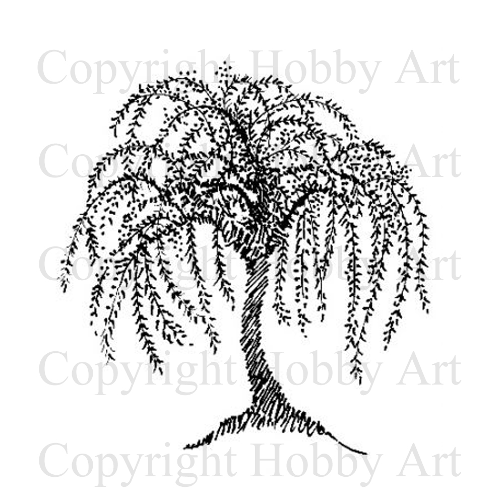 1000x1000 Weeping Willow Oriental Rubber Stamps Products Hobby