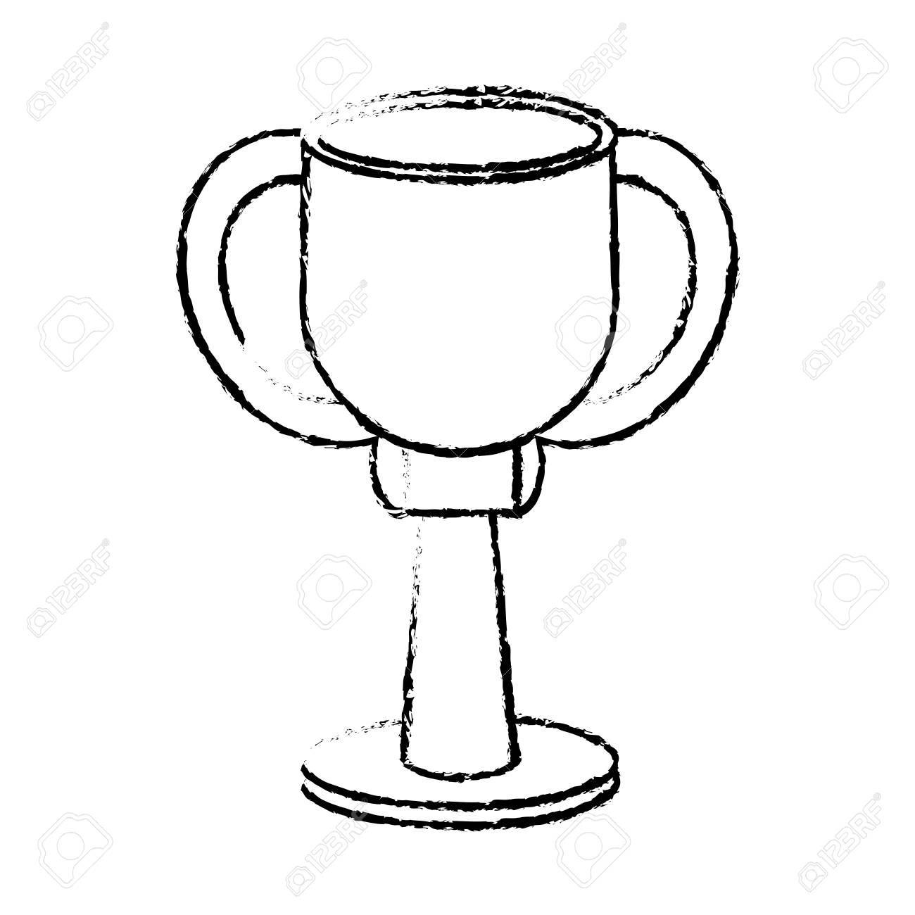 1300x1300 Award Cup Sport Win Sketch Vector Illustration Eps 10 Royalty Free
