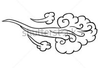 200x140 Lovely Cartoon Wind Gust Wind Drawing