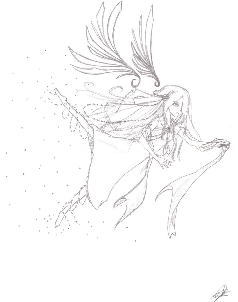 793x1008 Wind Angel Sketch By Sweetkannah