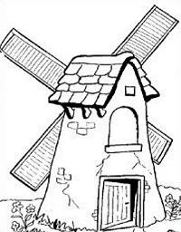 200x256 Free Windmill Drawings Clipart