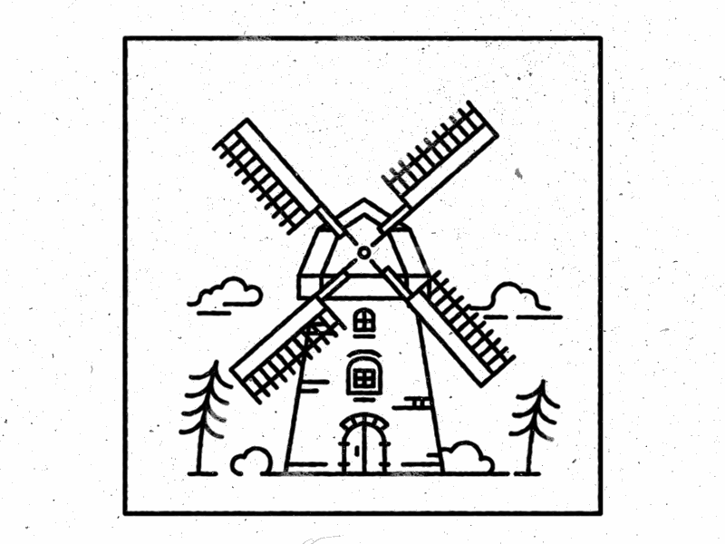 800x600 Windmill Animated By Dbf
