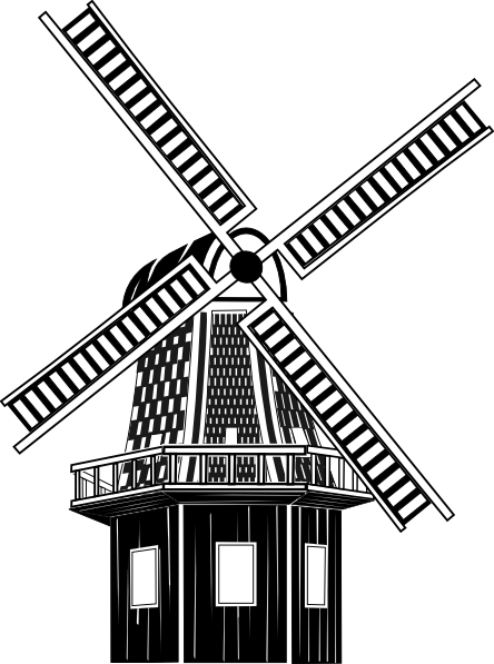 444x597 Windmill Clip Art