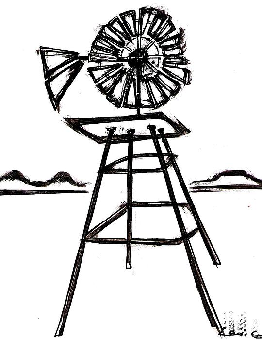 Wind Mill Drawing at GetDrawings | Free download