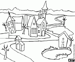 300x250 Cities,towns And Villages Coloring Pages Printable Games