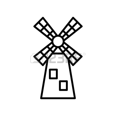 450x450 Windmill Netherlands Cartoon Vector Royalty Free Cliparts, Vectors