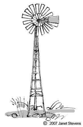 Windmill Line Drawing at GetDrawings | Free download