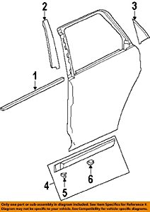 212x300 Genuine Gm 95238094 Window Frame Applique, Right