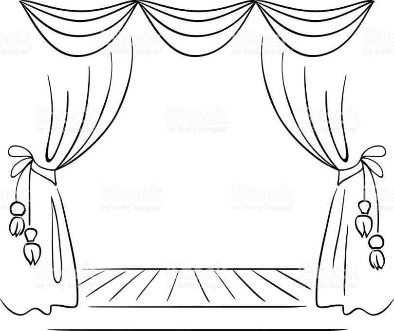 809x680 Curtains Theater Theatre Stage Design Drawings A Lights