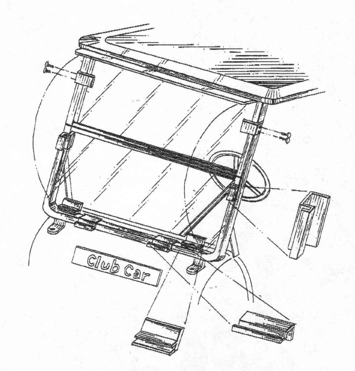 1150x1200 Club Car Ds Split Golf Cart Windshield From The Golf Car Catalog