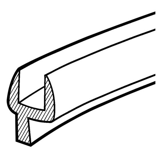 550x550 T Windshield Rubber, H Style