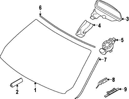 500x385 Bmw Oem 14 15 428i Windshield Upper Molding 51317285916 Ebay