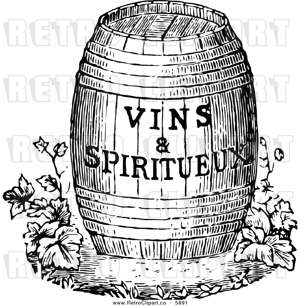 1024x1044 Wine Barrel Black And White Clipart
