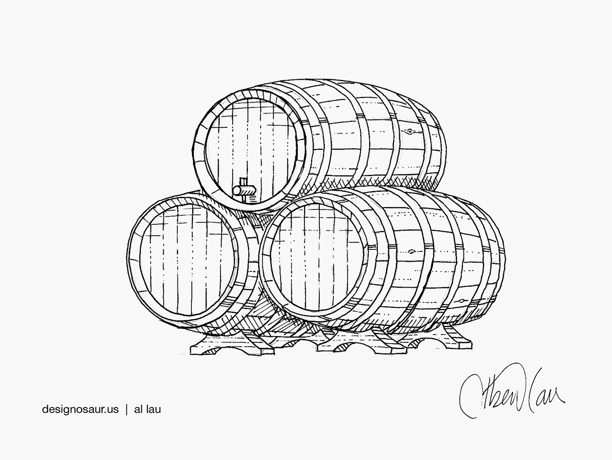 1200x902 Drawing Wine Barrels Blog.designosaur.us