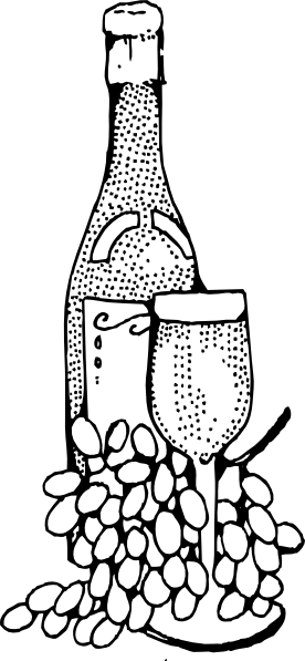 276x597 Wine Bottle And Glass Clip Art Free Vector 4vector