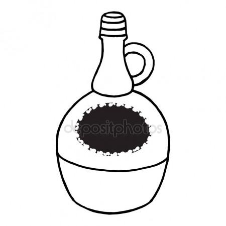 450x450 Hand Drawn Bottle Of Wine Stock Vector Iskokova