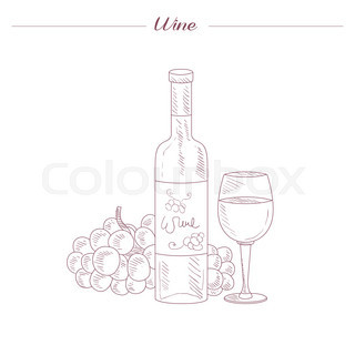 320x320 Vintage Wine Jug Hand Drawn Realistic Detailed Sketch In Beautiful