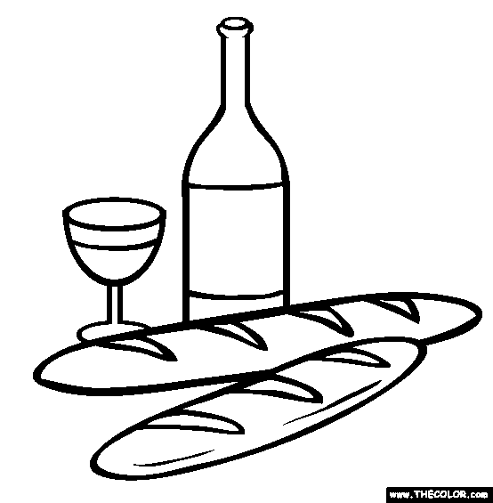 554x565 Wine Coloring Page