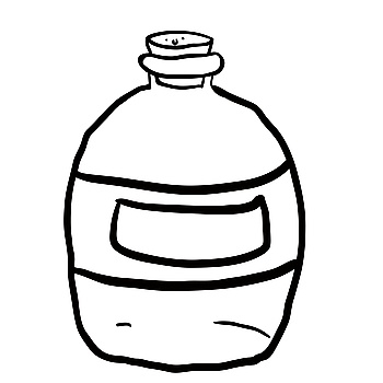 350x350 Black Wine Bottle With Blank White Label