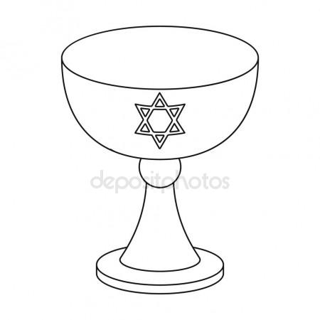 450x450 Wine Cup Icon In Outline Style Isolated On White Background