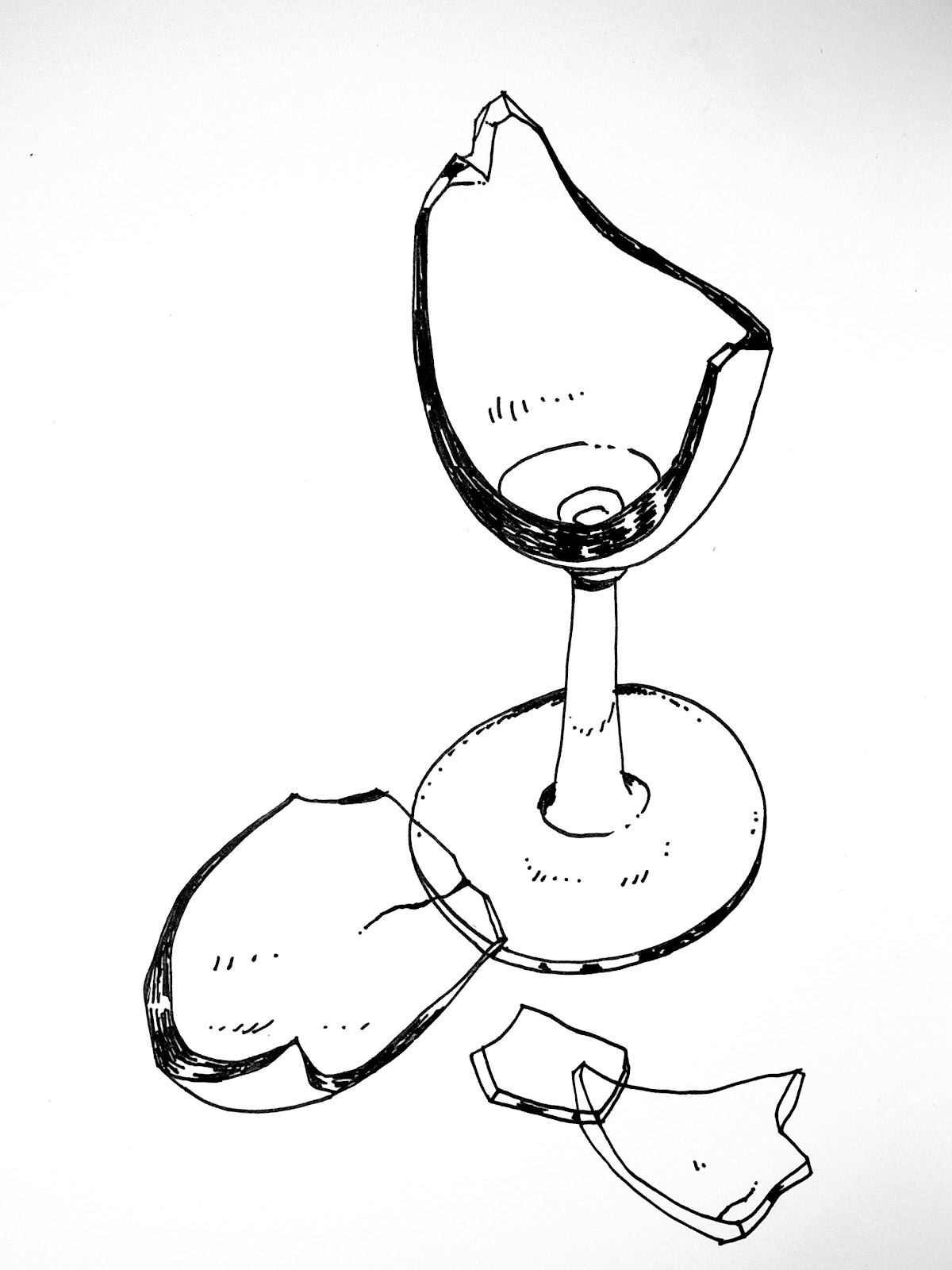 1200x1600 Broken Glass Drawing Drawn Goggles Glass Cup