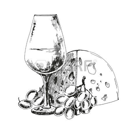 Wine Bottle And Glass Drawing at GetDrawings | Free download