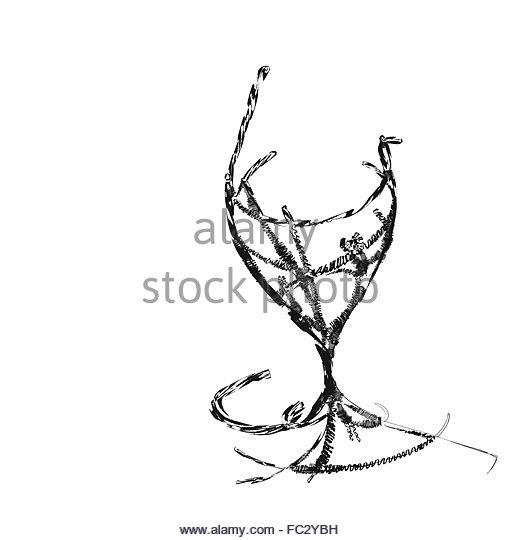 520x540 Champagne Line Drawing Stock Photos Amp Champagne Line Drawing Stock