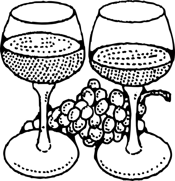 576x596 Two Glasses Of Wine Clip Art Free Vector In Open Office Drawing