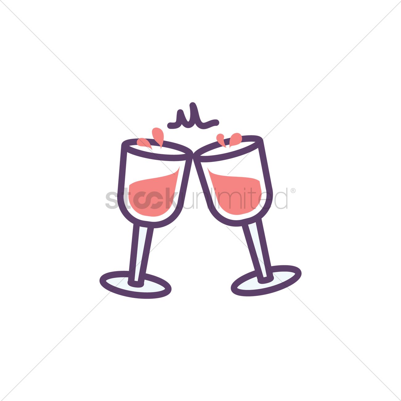 1300x1300 Wine Glass Clinking Vector Image